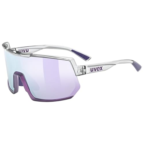 uvex sportstyle 235 - Sportbrille für Damen und Herren - 100% UVA-, B, C Schutz - konstraststeigernd - clear-met purple - one size