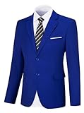 Men Casual Suit Blazer Jacket 2 Button Mens Royal Blue Blazer Men Sport Coat M