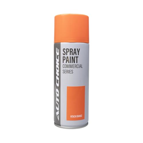 Auto Choice Hitachi Orange Spray Paint 400ml – Multi Surface Aerosol Paint for Metal, Plastic, Wood & Automotive Use, Fast Drying, Durable Finish, Fade & Weather Resistant