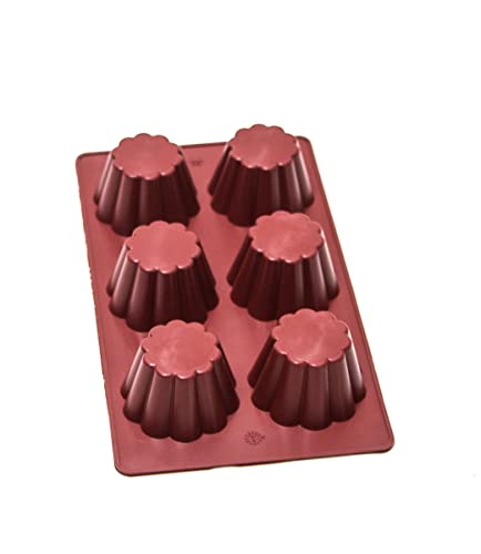 Maé Innovation Moule Silicone brioche 20x30cm - 6 briochettes (Ø7,5x4,6cm par cavité) - Antiadhésif - 100% Premium - Made in France