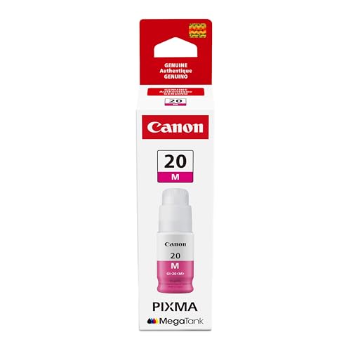 Image of Canon GI-20 Genuine Magenta Ink Bottle, Compatible with Megatank G5020, G6020, G7020 Printers