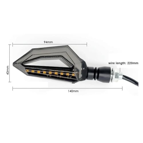Clignotants LED Moto 12V Étanches IPX-6 à Double Signalisation DRL