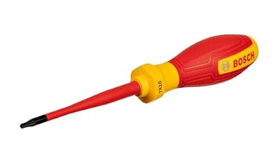 Bosch Professional tournevis VDE plat TX10x75 (certifié jusqu'à 1 000 V, isolé avec un élastomère thermoplastique (TPE))