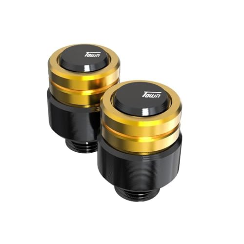 Bouchon pour trous retroviseurs moto CNC jaune vis de protection KYMCO Downtown 350