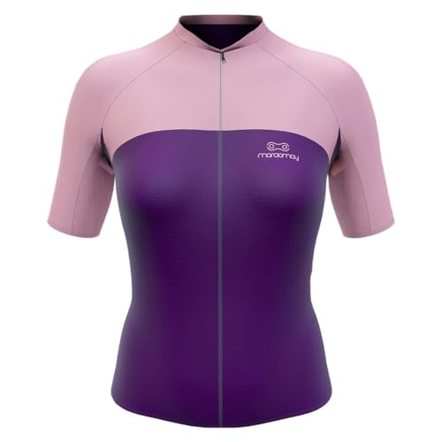 Camisa de Ciclismo Feminina Márcio May Race Rosa/Figo