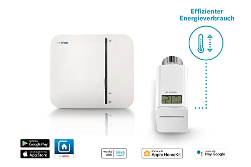 Bosch Smart Home Starter Set Heizen, mit App Steuerung, kompatibel mit Apple Homekit, Amazon Alexa und Google Assistant - Amazon Edition