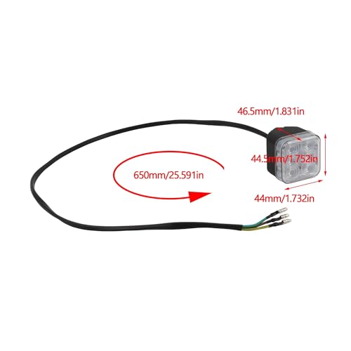 Feu arrière LED moto Husq finition premium stop et plaque - 4