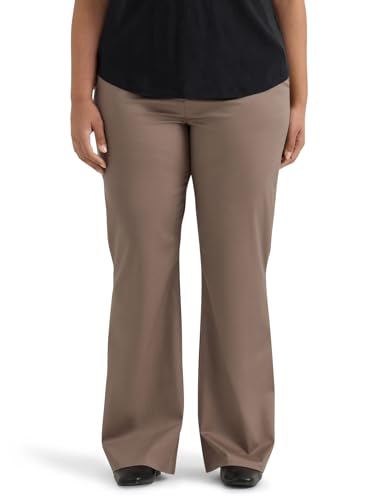 Lee Women's Plus Size Wrinkle Free Mid Rise Bootcut Pant Coventry 22 Plus Petite