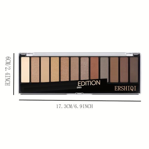 Grey Eyeshadow Palette Black Eyeshadow 12 Pigmented,Shimmer Smokey Color Eyeshadow Blendable Long Lasting Matte Eyeshadow Palette Pigment Color Eye Shadow Cosmetic Cream Makeup (02-SMOKY) - Image 8