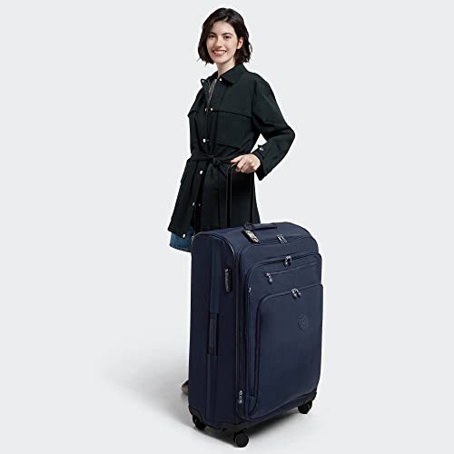 Kipling Youri Spin Large 4 Wheeled Rolling Luggage Blue Bleu 2 #TOP3
