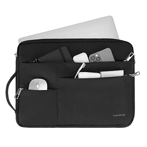 Omnpak 360°保護PCバッグ15.6インチThinkPadE595 / Dell XPS 17 2020発売 荷物用ベルト付き 耐衝撃性ラップトップケースVostro 15 3000 / Dell Inspiron 15 3000 15-15.6インチワイドラップトップブリーフケース Dynabook EZ35富士通東芝ASUS Acer互換撥水ビジネスバッグ 通勤 学校へ