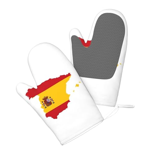 Maniques et gant de cuisine drapeau espagnol pour barbecue - 4