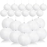 Jexine 24 Pcs Snowball Ornaments for Christmas Tree Fluffy Pom Pom Faux Bunny Fur Ball Christmas Ornaments with Lobster Clasp Cords for Tree Decorating Handbag Keychains(White)