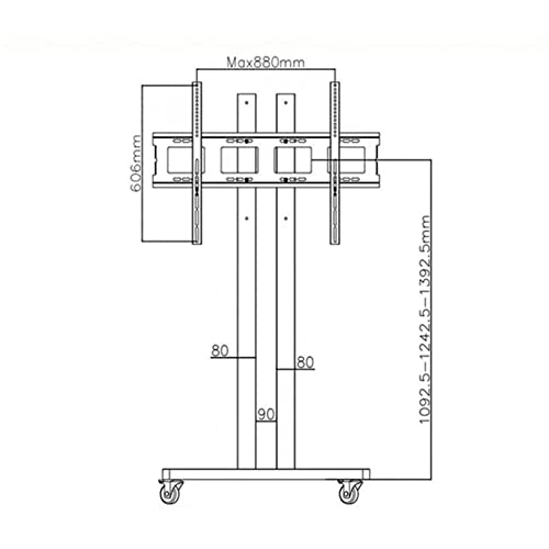 Soporte móvil para TV de 42 a 65 pulgadas ajustable miniatura 2