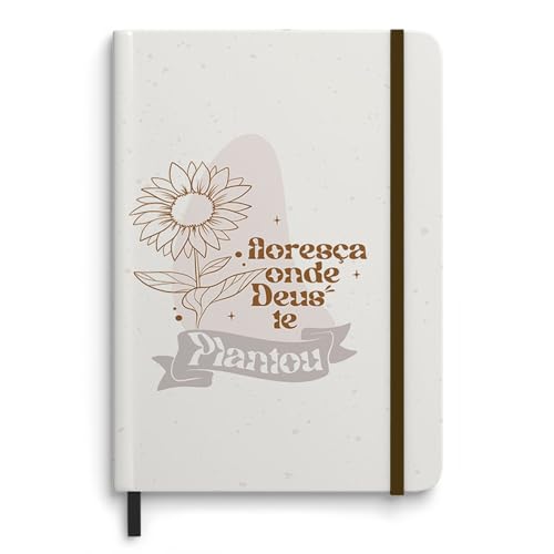 Caderno Moleskine | Com Pauta | Floresça Onde Deus Te Plantou