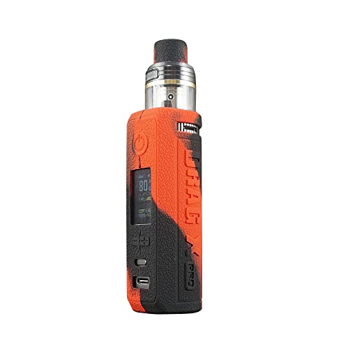 DSC-Mart Silicone CaseÂ for Voopoo Drag X Pro Case SleeveÂ Rubber Wrap ShieldÂ DecalÂ Sticker (BlackRed)
