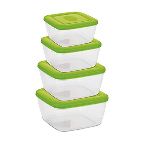 Image of Asian Plastowares Plastic Flora Container, 500ml, 1 Litre, 1.5 Litre, 2.5 Litre, Set of 4, Green