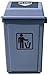 LXTIN Cubo Tipo Bullet Cubo de Basura Gris 20L / 35L / 55L (Color: Gris, Tamaño: 35L)