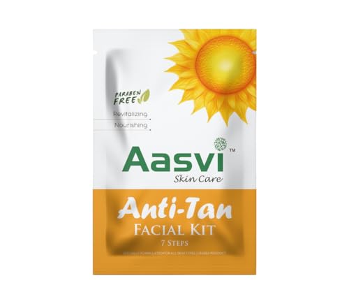 Aasvi Anti-Tan Facial Kit 7 Steps | Tan Removal & Brightening | Paraben Free | Suitable for All Skin Types