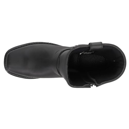 Dingo Boots Mens Rev Up Square Toe Motorcycle Casual Boots Ankle - Black - Size 9 D_M4