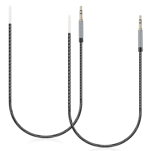 ULTECHNOVO 2 cables auxiliares de audio 3.5mm 30cm trenzados