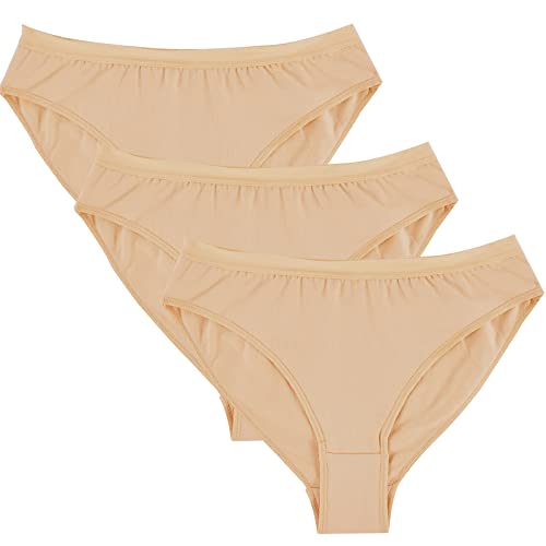 Dance Panties, Ballet Briefs, Gymnastics Underpants Beige Seamless for Girls and Women