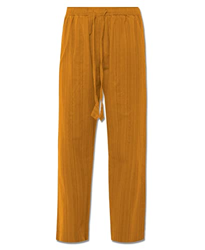 Soul Flower Striped Hippie Pants - Casual Unisex Cotton Lounge Bottoms with Pockets for Men and Women