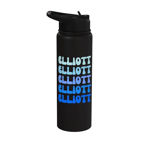 Elliott Name Minimalist Design Stainless Steel Insulated Water Bottle