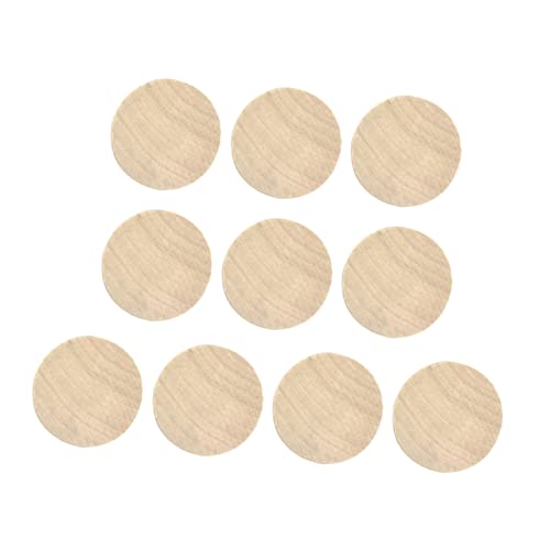 TOPPERFUN Craft Your Own Stamps 10pcs Wood DIY Stamp Base Round Handle 5x1.2cm for Engraving and Decorative Projects