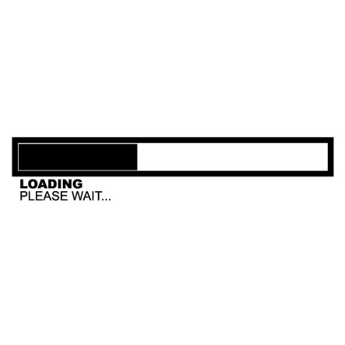 Wandaufkleber 'Computer Loading' – 25x130 Cm, Schwarz, Selbstklebend, Rückstandslos Entfernbar