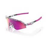 100% Slendale XS Sunglasses - Polished Translucent Grey; Purple Multilayer Mirror