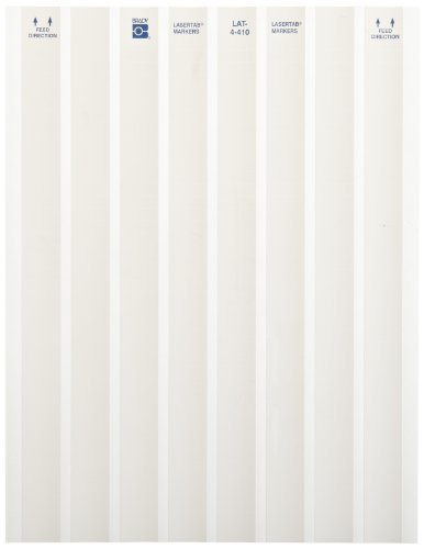 Brady LAT-4-410-10 0.8" Width x 0.25" Height, B-410 Tamper-Evident Polyolefin, Matte Finish White Laser Printable Labels (Pack of 10000)