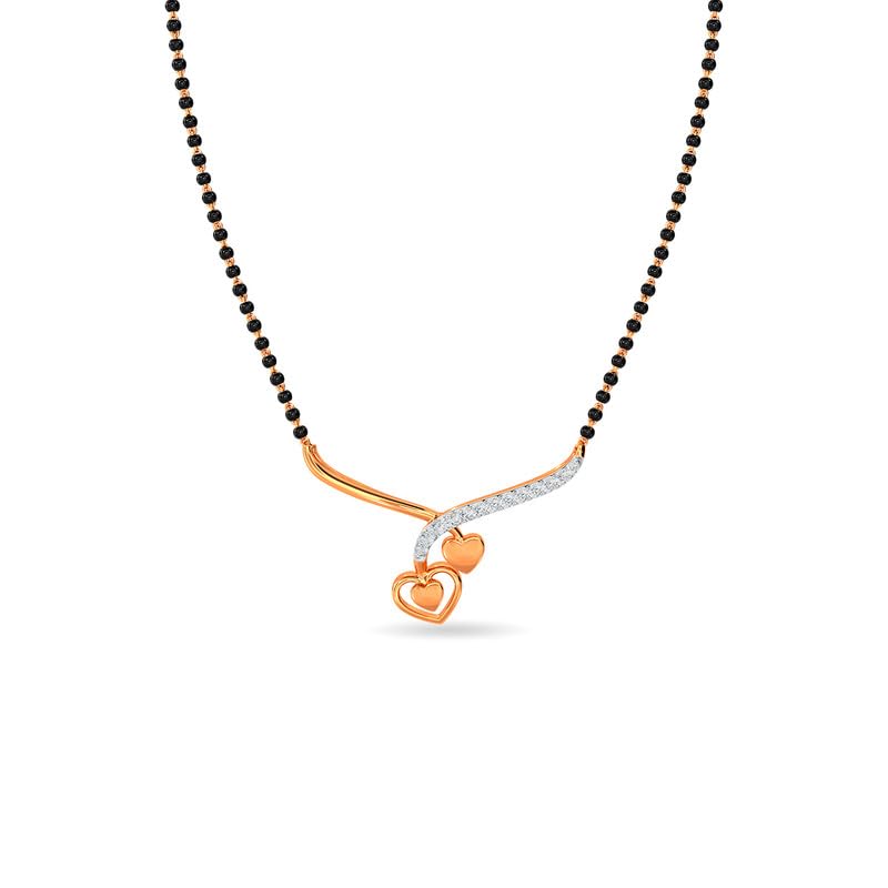Image of KISNA JEWELS 14KT|18KT BIS Hallmark Pure Gold and Diamond Mangalsutra For Women