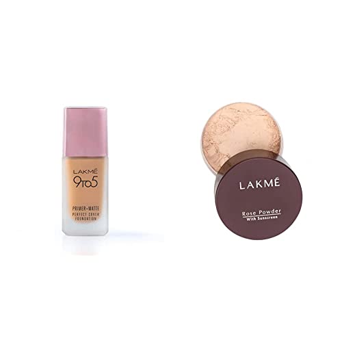 Image of LAKME Powder for Oily Skin Type Full coverage Foundation Matte Finish Soft Pink 25 Ml