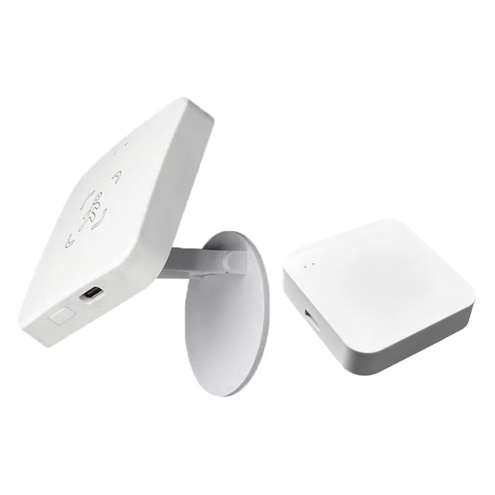 Vjsujehgy Tuya Zigbee Human Presence Detector with Holder Human Body PIR Sensor Radar Microwave Motion Sensor+Zigbee Hub