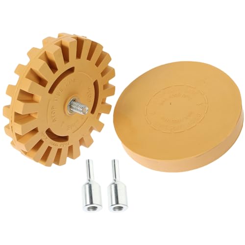 HOUDERCO 2Pcs Adhesive Remover Wheel Eraser Tool for Decal Sticker Removal High Friction Heat Dissipation Design Safe Surface Use for Vinyl Tape Removal