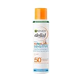 GARNIER DELIAL Children's Sensitive Advanced Anti-Sand-Sonnenschutzspray für klare, empfindliche Haut, hoher Schutz IP50+, 150 ml