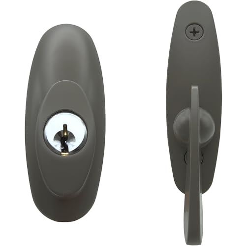 Gliding Patio Door Keyed Lock Assembly & Thumb Latch Compatible with Andersen Tribeca Style OEM Part #2573069, #2573079 & #2573611, 2-9/16