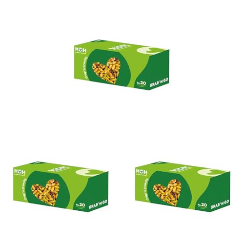 Image of MOM - Meal of the Moment, Roasted & Salted Pistachio Combo Dispenser, 10 Pouches each of 10g - Rich source of fiber | High in Protein | Smart Snack | Dry Fruit (Pack of 3)