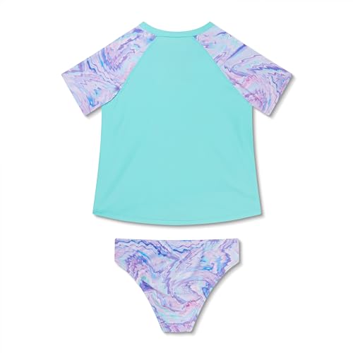 Image of Speedo Girl's Uv Swim Shirt Short Sleeve Rashguard Set