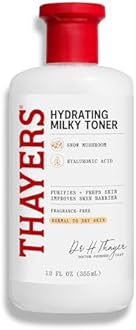 THAYERS Milky Face Toner Skin Care with Snow Mushroom Tremella and Hyaluronic Acid, Natural Gentle Facial Toner, for Dry and Sensitive Skin, 355mL