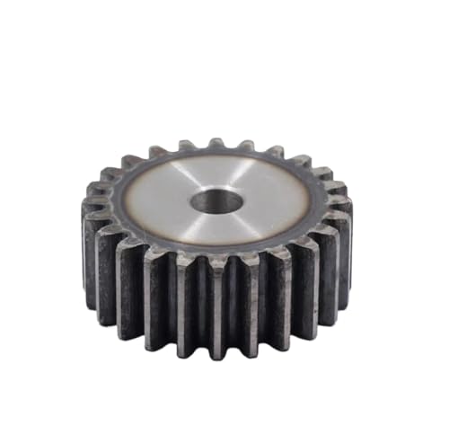 Bevel Gear Pinion Hardware Mechanical 1pcs 2M Spur Gear 10-25 Teeth Pitch 6.28mm Thick 20mm Cylindrical Gear Steel Quenched Spur Gear(10 Teeth)