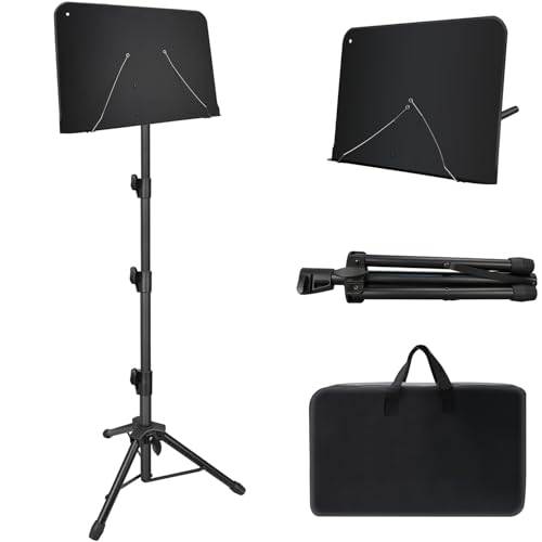 Mdvora 1 Pack 70in Sheet Music Stand, Heightened Adjustable Music Stand for Sheet Music with Carry Bag for Guitar, Ukulele, Violin Players