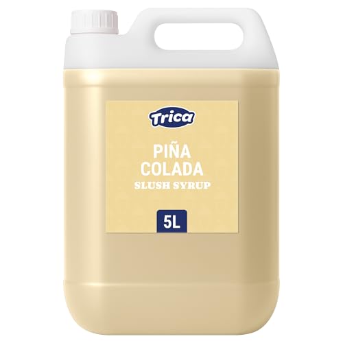TRICA Pina Colada Slush Syrup 5L - Concentrated Pina Colada Flavour Snow Cone Syrup for Slush Machines 6:1 Dilution Ratio 5 Litres