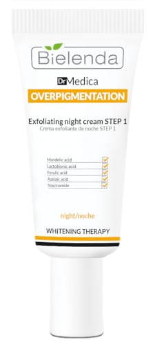 Bielenda Dr Medica Overpigmentation Step 1 Night Peeling Cream, mejora visiblemente el estado de la piel, 30 ml