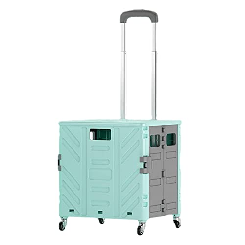 Zusammenklappbarer Wagen mit Rädern – Einkaufstrolley faltbar | Multifunktionaler Bollerwagen Werkzeugträger mit…