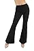 JOPHY & CO. Pantalone Cabana Casual Donna Leggero Comodo a Zampa Larga Tipo Tuta Elastico in Tessuto (cod. 6038) (Nero, XL)