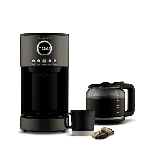 Image of Cuisinart Stainless Steel 12-Cup Coffee Machine, Black Stainless Steel DCC-1220BKS