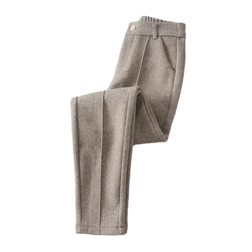 Women Wool Thick Pants Fall Winter High Waist Fleece Pant Slim Fit Warm Casual Pencil Trousers