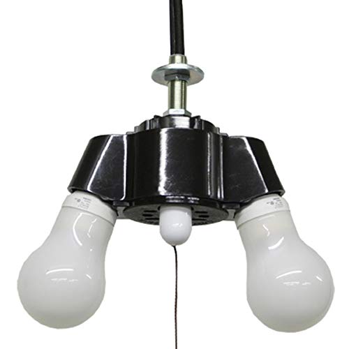 ペンダントライト　E17 LED対応　2灯セット Amazon.co.jp: 2灯式 ソケットホルダー 裸電球 ランプ [ブラック